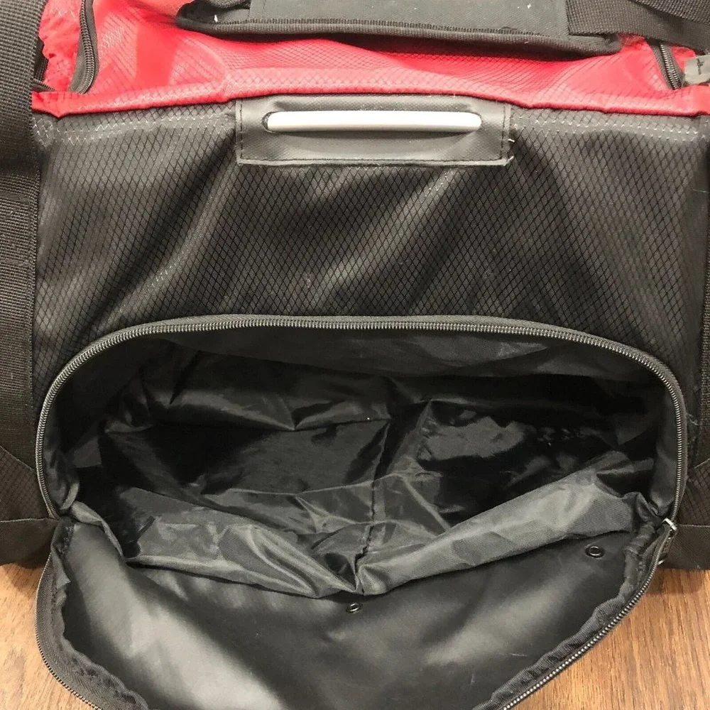 OGIO Athletics Travel Red Black Duffle Bag Flex Form Performance Equipment 50L